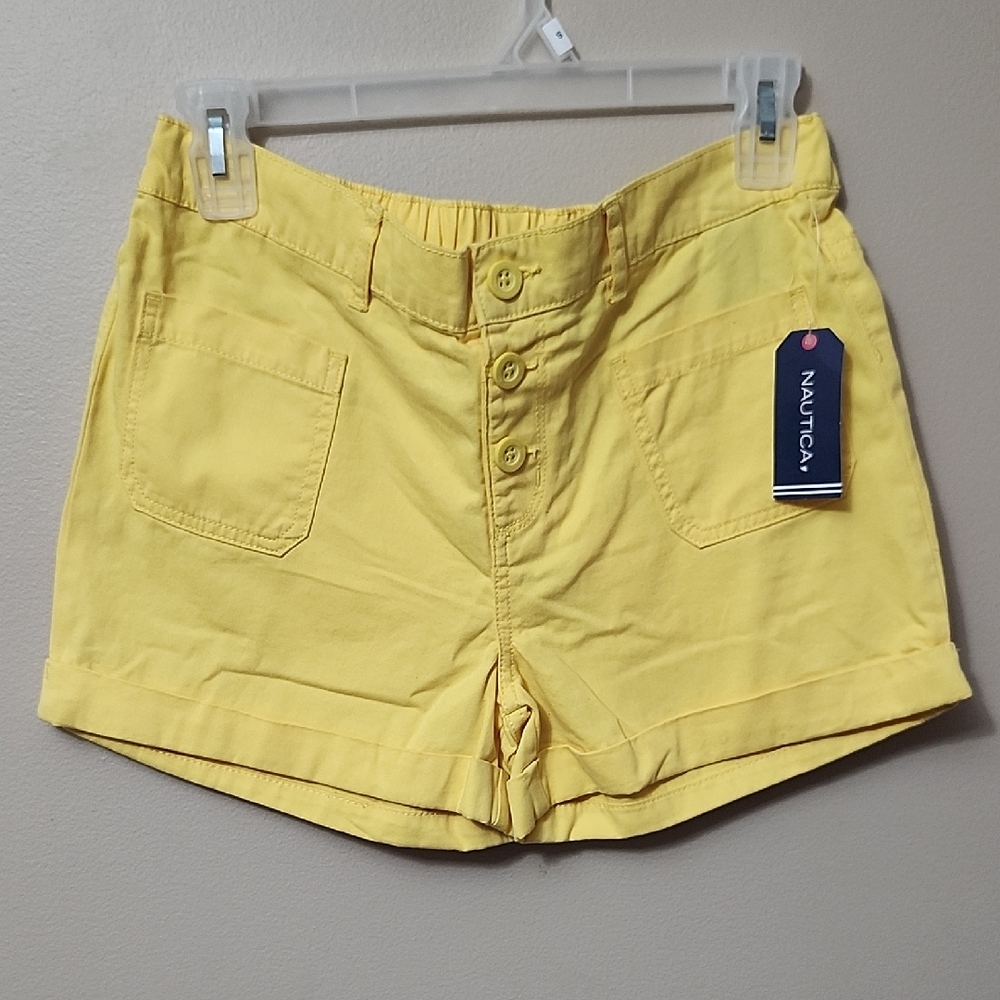 Nautica Yellow High Waist Shorts for a Chic Summer Look